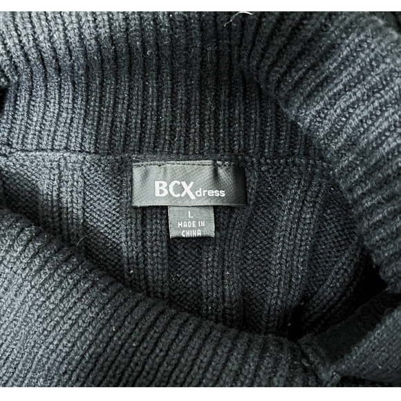 BCX Black Short Sleeve Sweater Dress Womens Size L - Picture 6 of 11